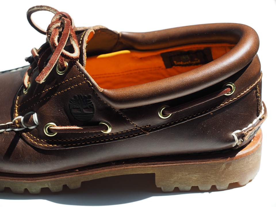 Leather shoelace timberland