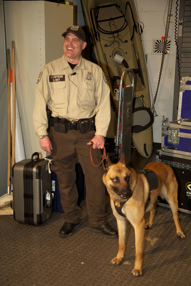 Law enforcement with K-9-4