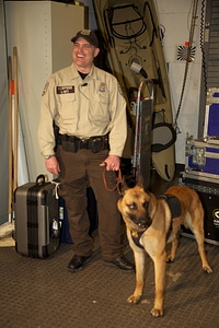 Law enforcement with K-9-4