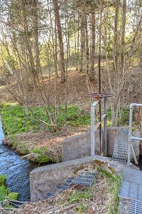 Water control structure at Pendills Creek National Fish Hatchery