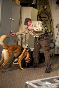 Law enforcement with K-9-3