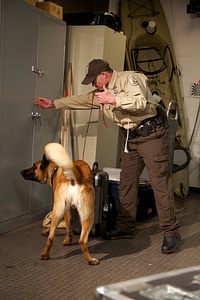 Law enforcement with K-9-2