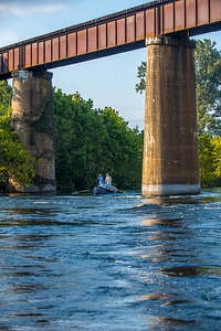Group fly fishing from drift boat on White River-5