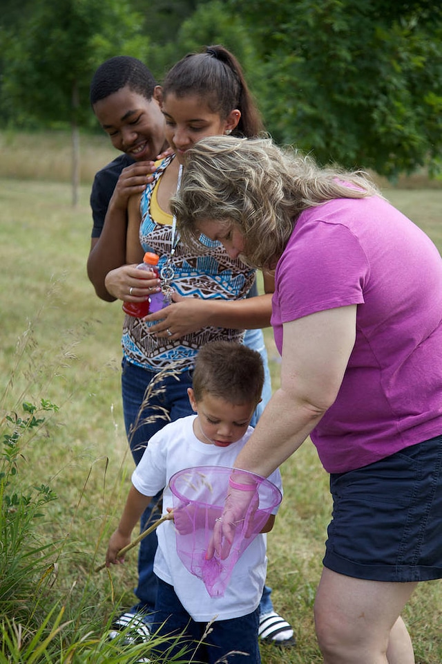 Family enjoying the outdoors.