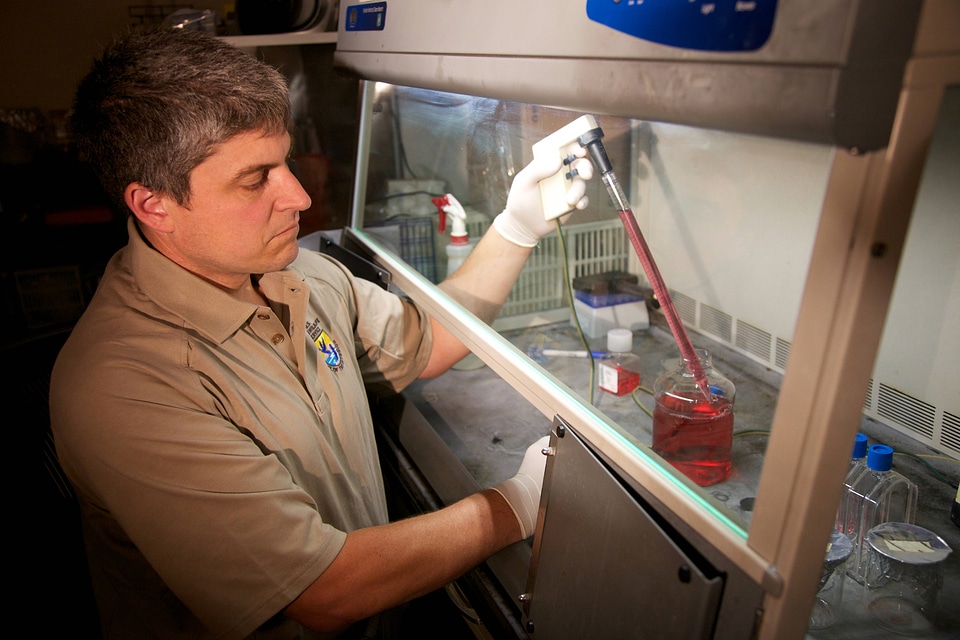 Scientist at Lower Columbia River Fish Health Center-6