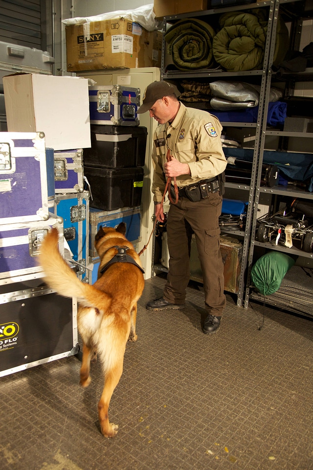 Law enforcement with K-9-1