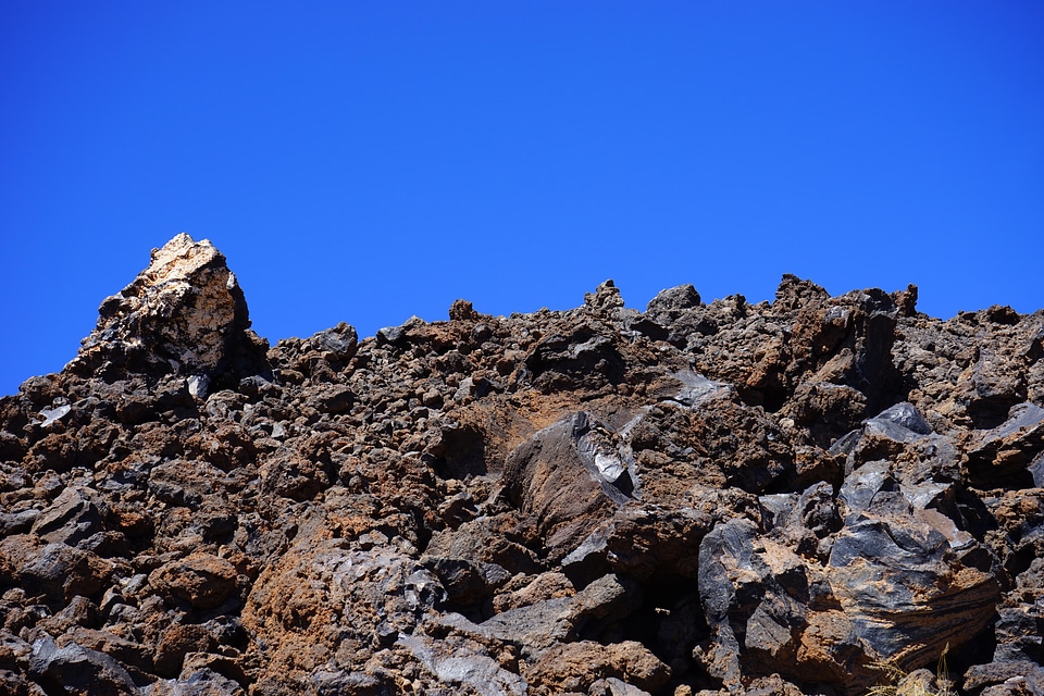 Boulders distinctive lunar landscape photo