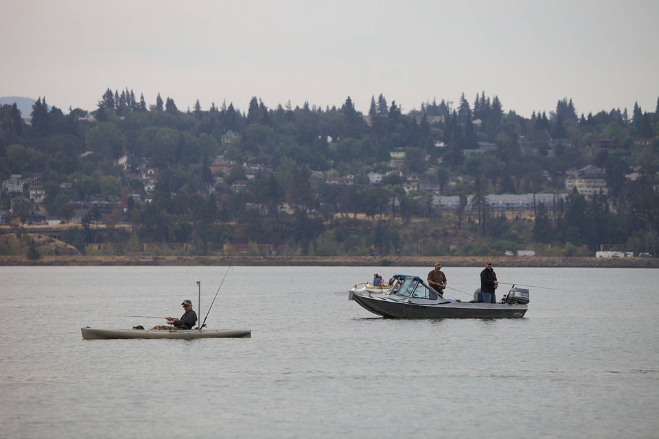 Fishing near a small town along the Columbia River-2