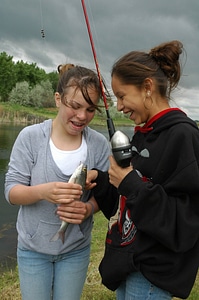 Kids fishing at the refuge-1 photo