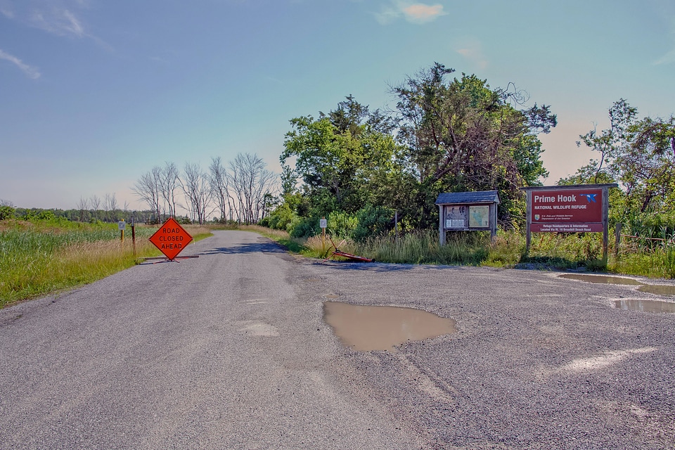Prime Hook NWR sign and kiosk