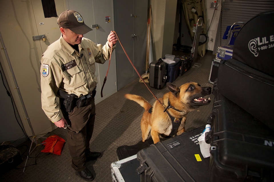 Law enforcement with K-9-2