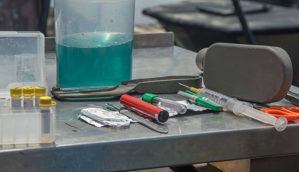 Medical instruments used by USFWS fisheries crew-1