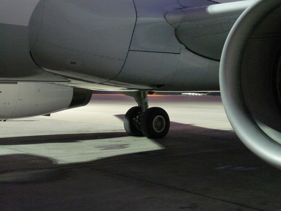 Aircraft wheels roll