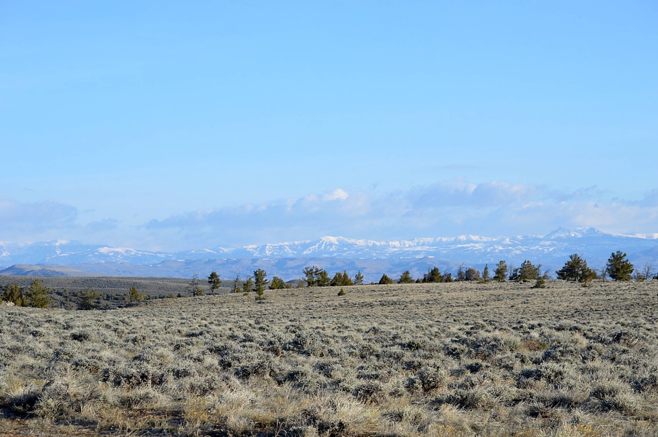 View of mountains on Wind River Reservation