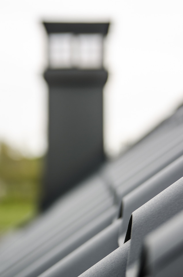 Tile steel sheet chimney