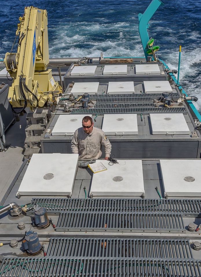 Fisheries worker aboard MV Spencer Baird-3