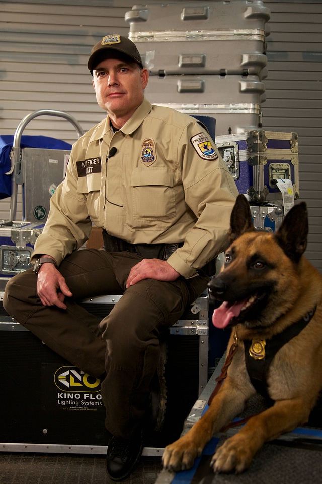 Law enforcement with K-9-5