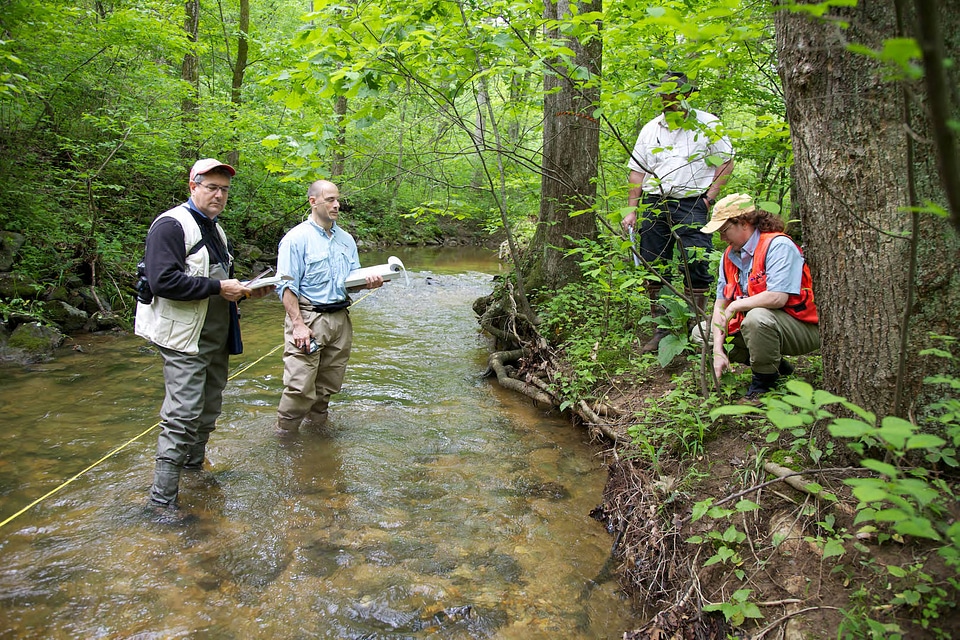 FWS employees surveying and assessing rivers and streams-2