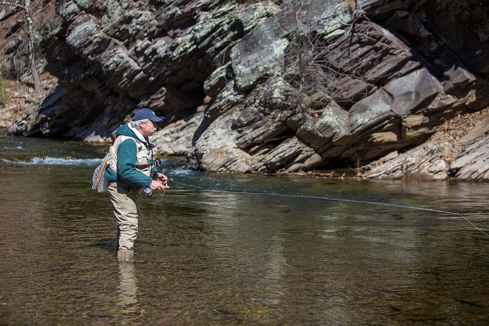 Fly fishing on Seneca Creek