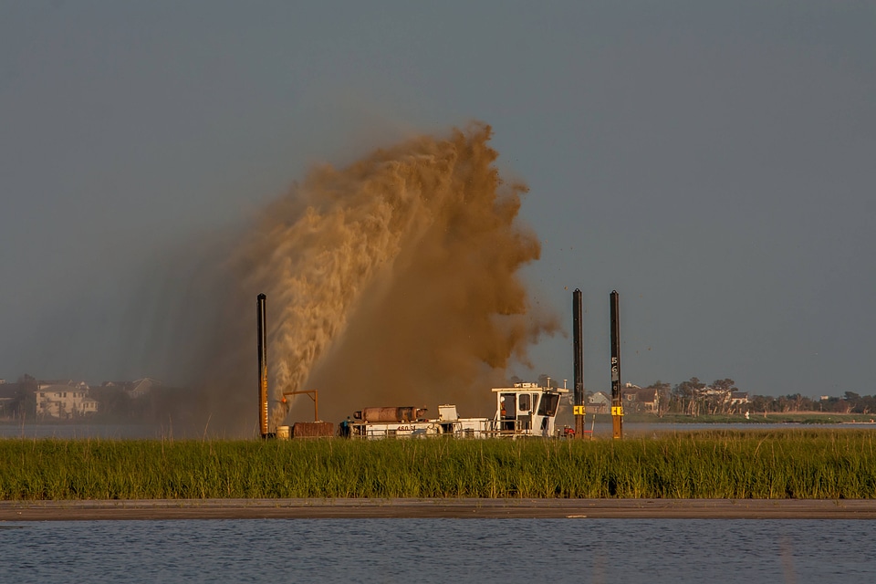 Dredge boat in marsh-5