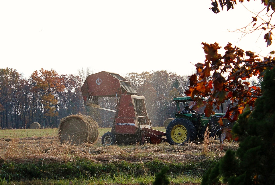 Hay baler baling machine hay bale