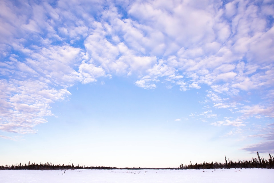 Clouds drift over the boreal forest of Yukon Flats NWR