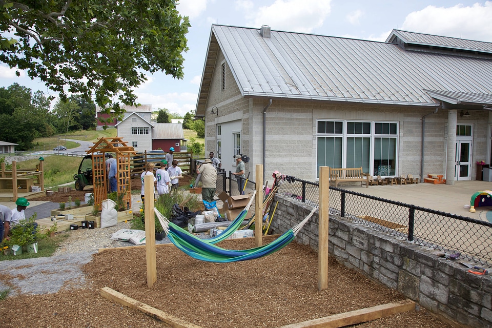Construction of outdoor classroom-1