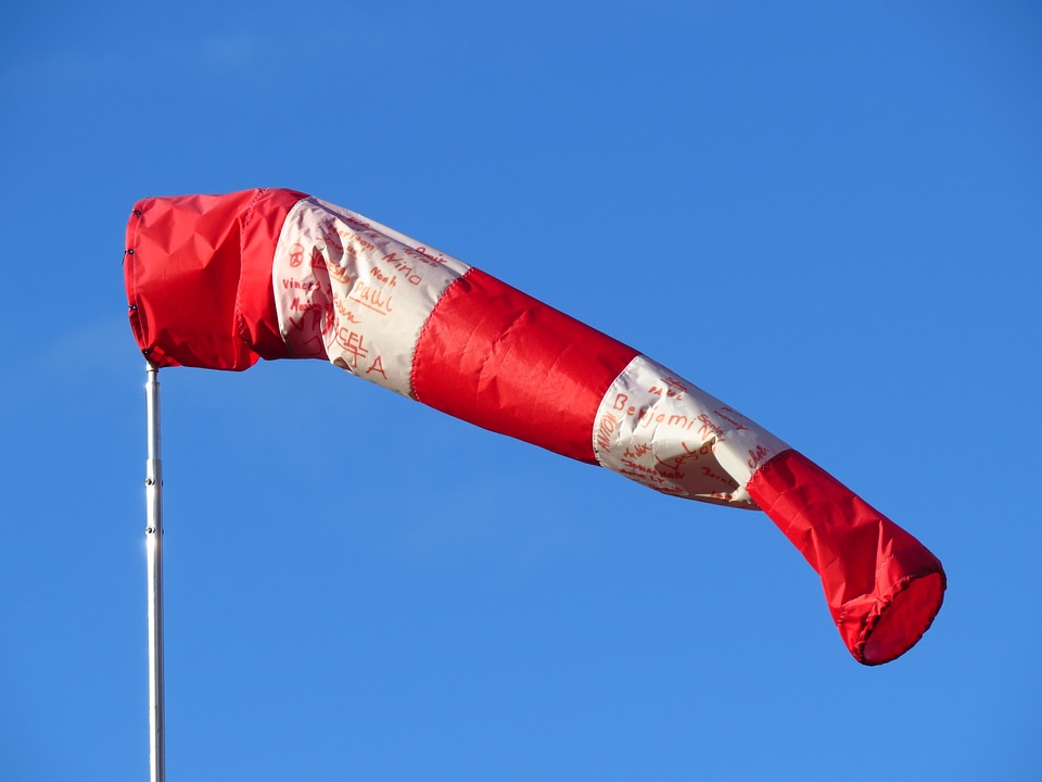 Air bag since wind wind vane