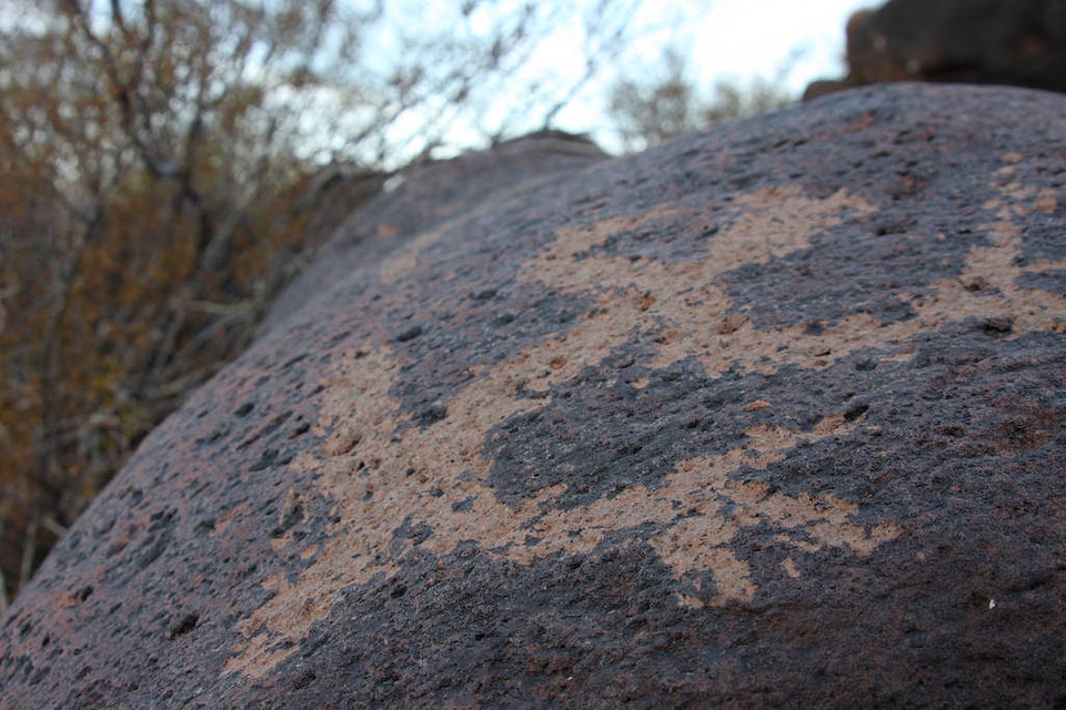 Petroglyph found in the Cabeza Prieta National Wildlife Refuge