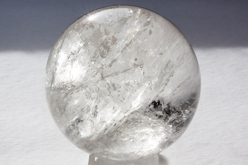 Rock crystal mineral trigonal