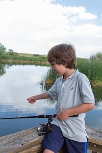 Young boy fishing-1 photo