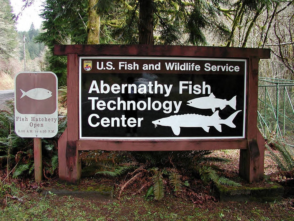 Sign: Abernathy Fish Technology Center
