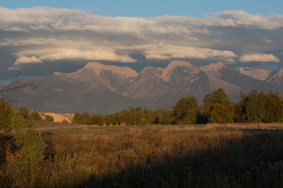 National Bison Range with mountain backdrop