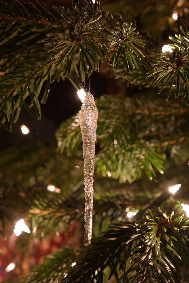 Glass jewellery christmas fir tree