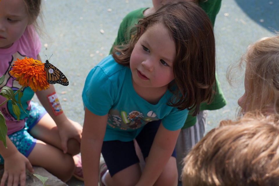 Monarch and children