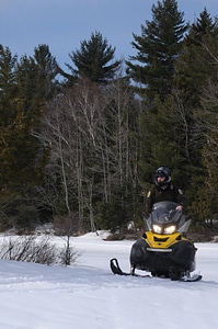 Service Law Enforcement Officer on a snowmobile photo