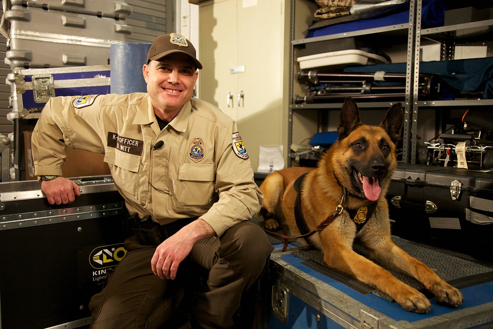 Law enforcement with K-9-3