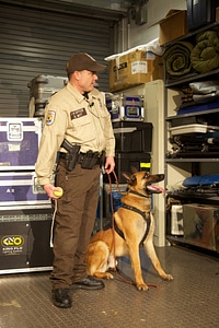 Law enforcement with K-9-3