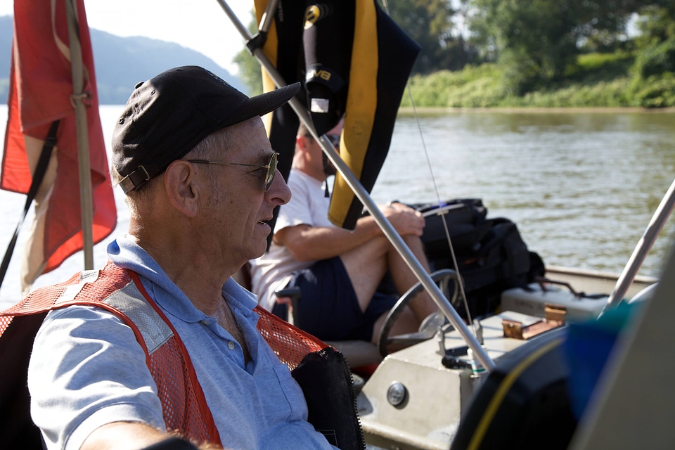 Service boat operator on the Ohio River