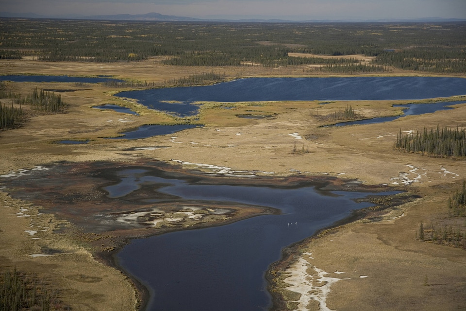 Aerial view of Yukon Flats National Wildlife Refuge