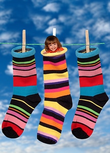 Clothes line girl child
