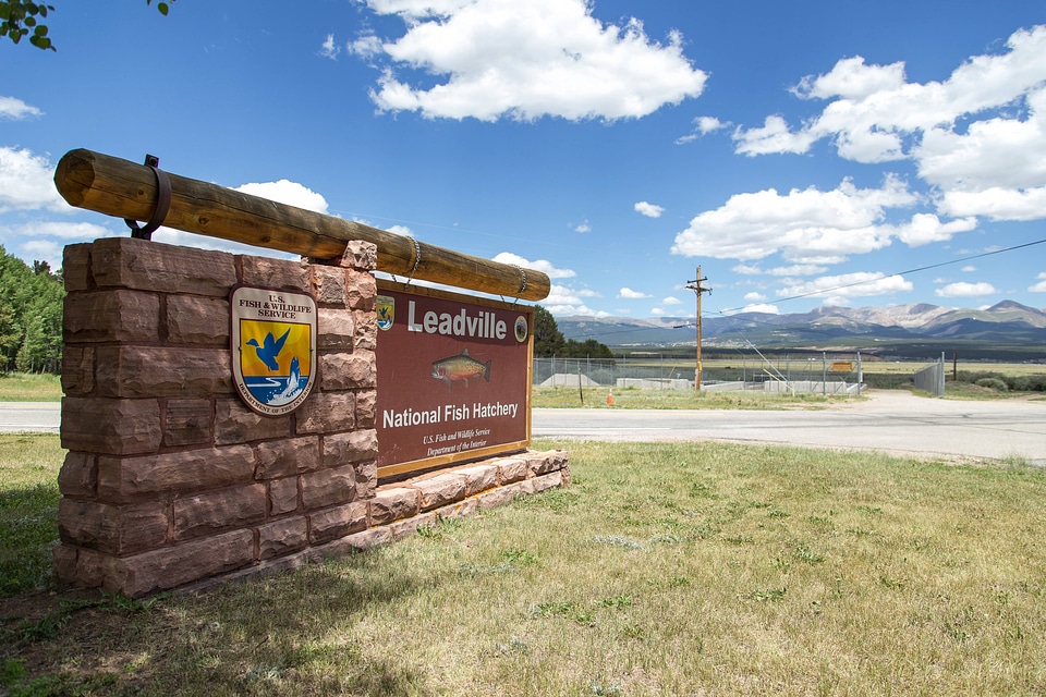 Leadville National Fish Hatchery sign