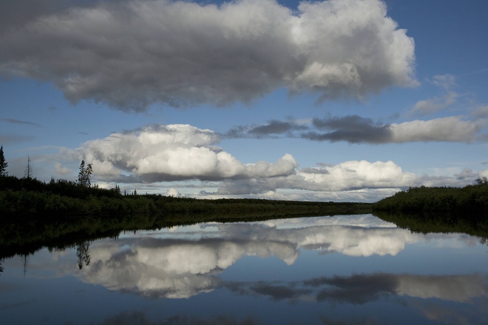 Reflection on the water in Alaska