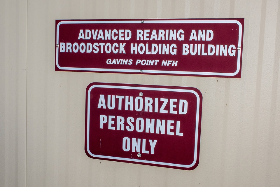 Sign on door of Sturgeon Building