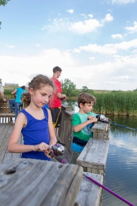 Young girl fishing-1 photo