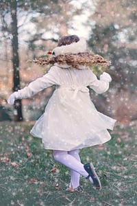 Dancing winter twirling