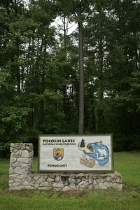 Sign for Pocosin Lakes National Wildlife Refuge, Pungo Unit