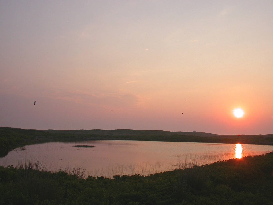 Sunset over Nomans Island
