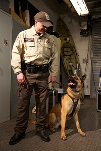 Law enforcement with K-9-1