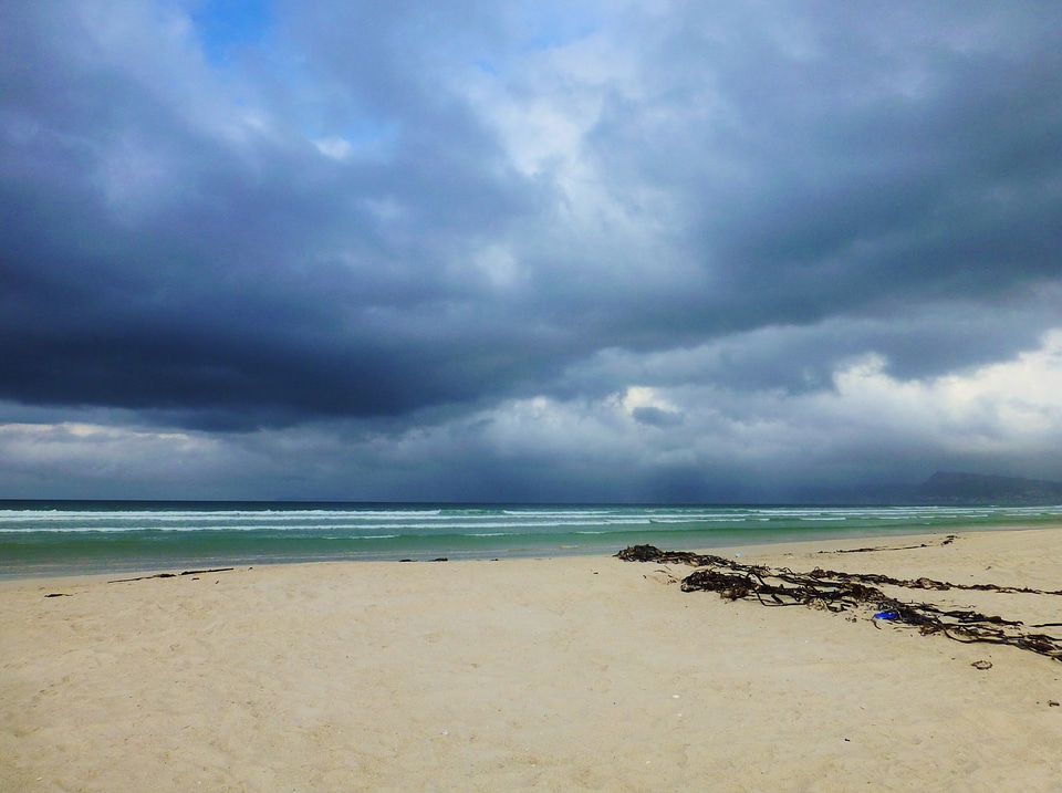 Gloomy clouds ocean